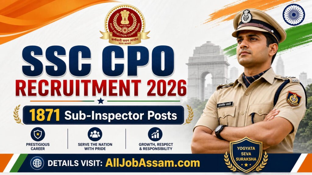 SSC CPO Recruitment 2026: Apply Online for 1871 Sub-Inspector Posts