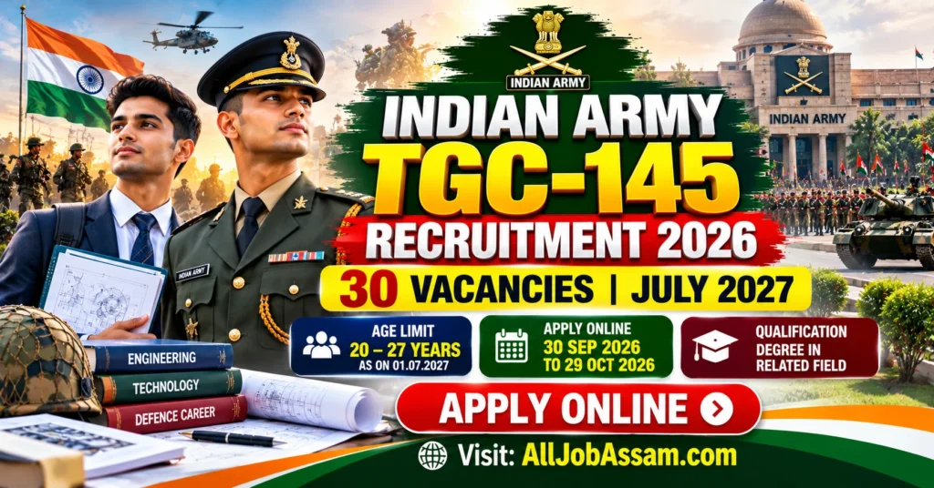 Indian Army TGC-145 Recruitment 2026 Technical Graduate Course
