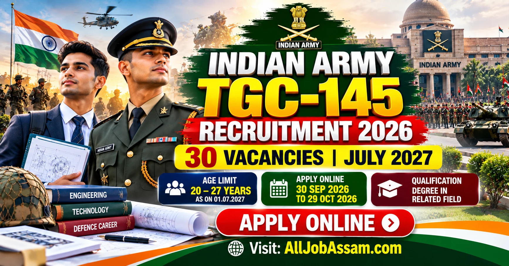Indian Army TGC-145 Recruitment 2026 Technical Graduate Course