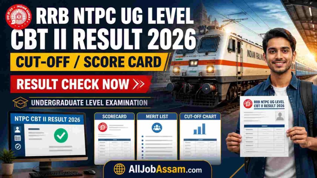 RRB NTPC UG Level CBT II Result 2026, Cut-Off Marks and Score Card